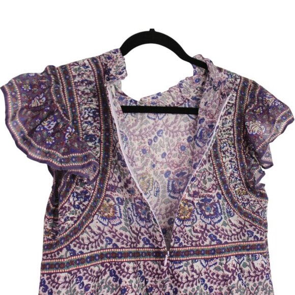 Sea New York Purple Floral Midi Dress Size Xtra Small - Picture 6 of 11